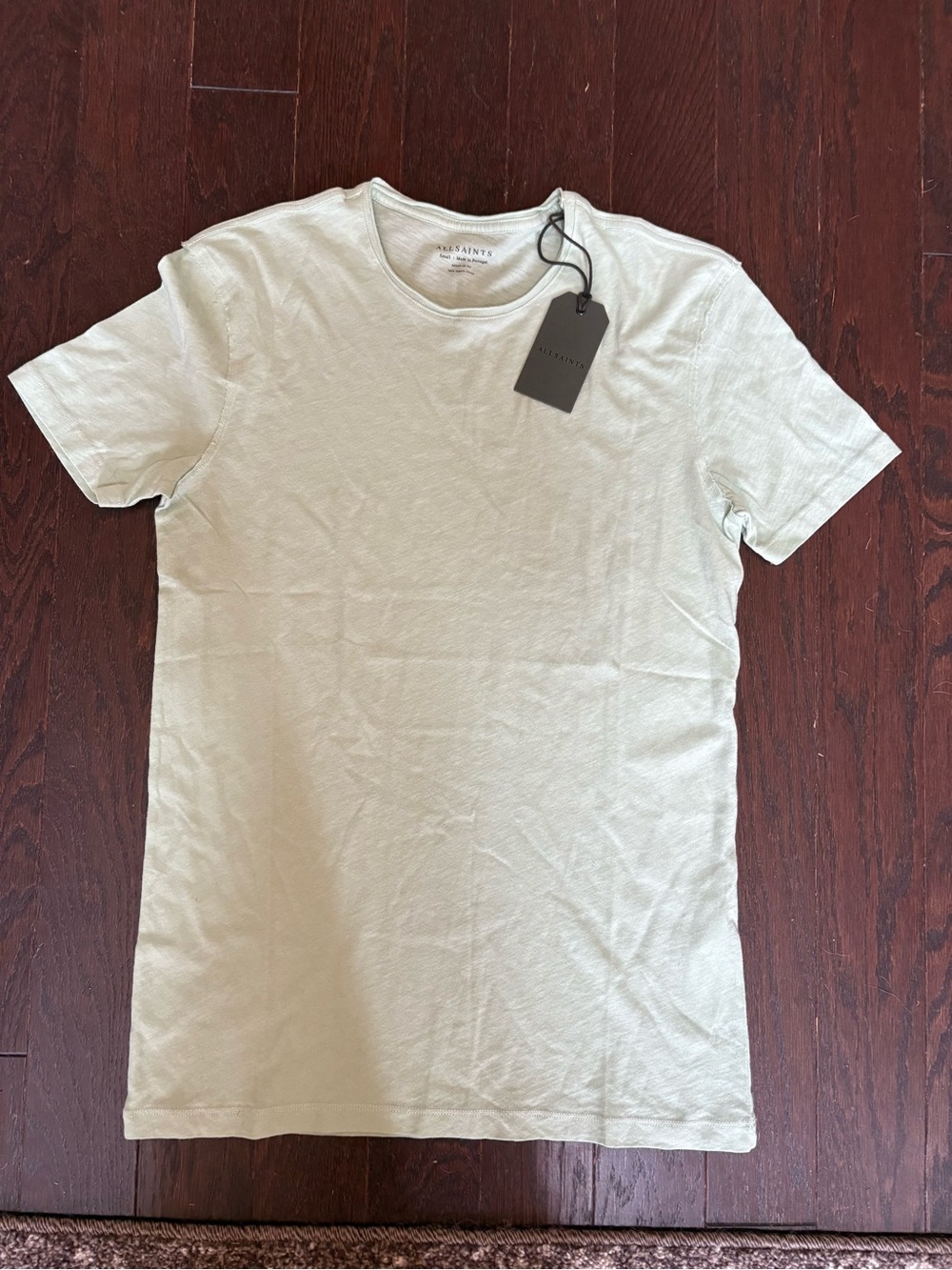 All Saints Men's Short Sleeve Crew Tee in Sage Green